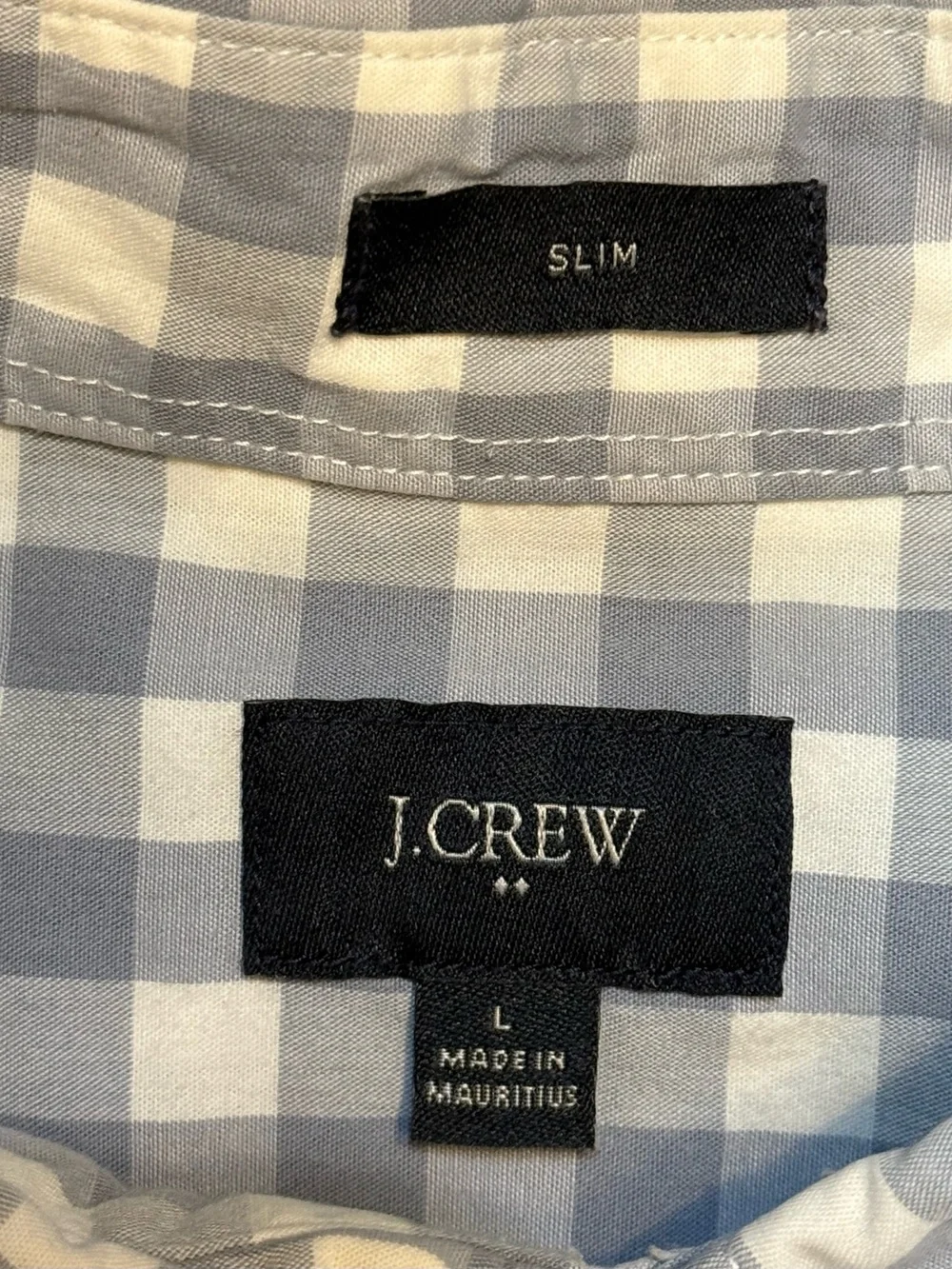 J. Crew men’s large slim fit button down shirt in gingham